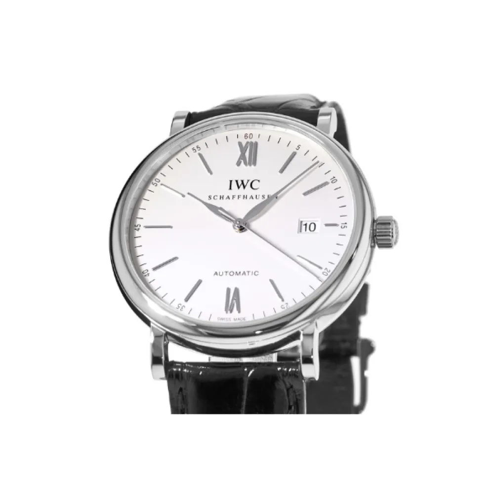 IWC Portofino Automatic Silver Dial Leather Strap Men's Watch IW356501
