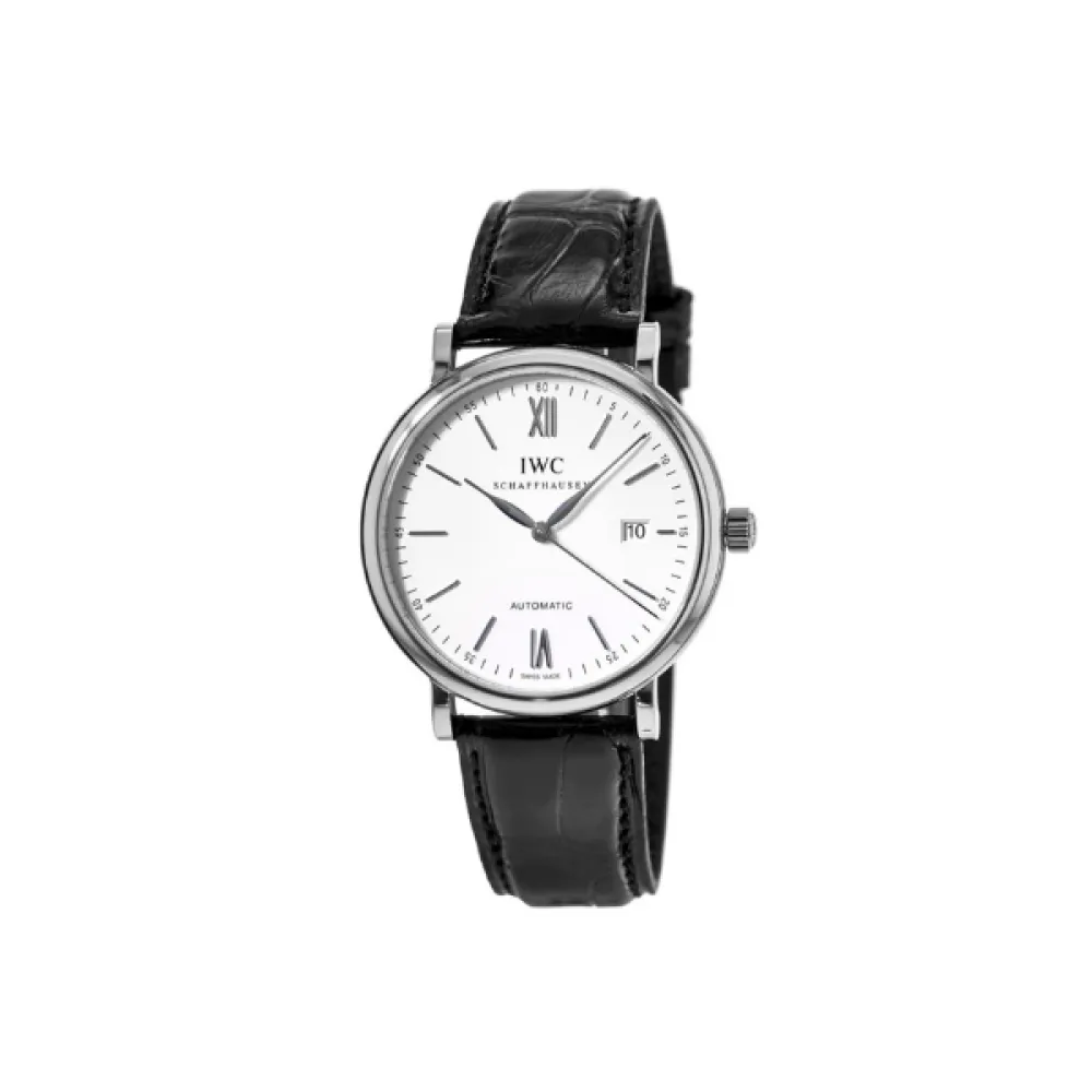 IWC Portofino Automatic Silver Dial Leather Strap Men's Watch IW356501