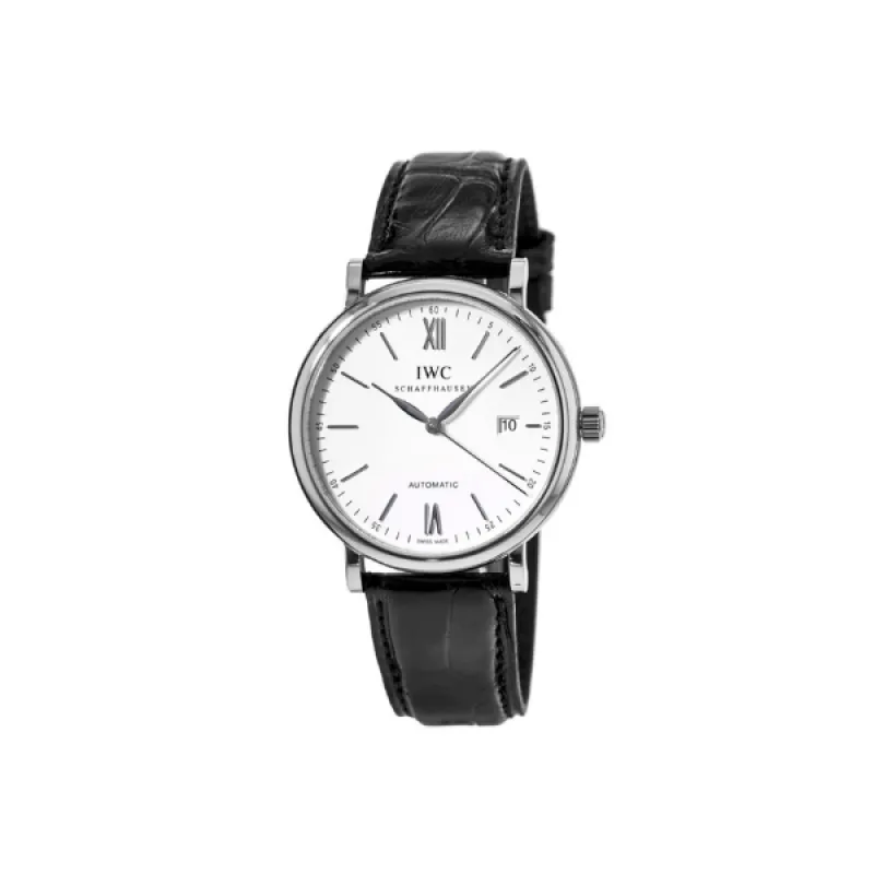 IWC Portofino Automatic Silver Dial Leather Strap Men's Watch IW356501