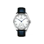 IWC Portugieser Automatic Silver Dial Blue Leather Strap Men's Watch IW358304