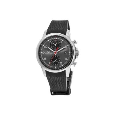 IWC Portugieser Yacht Club Grey Chronograph Dial Rubber Strap Men's Watch IW390503 01