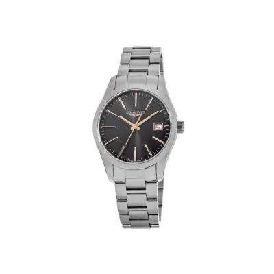 Longines Conquest Classic Black Dial Stainless Steel Women's Watch L2.386.4.52.6 01