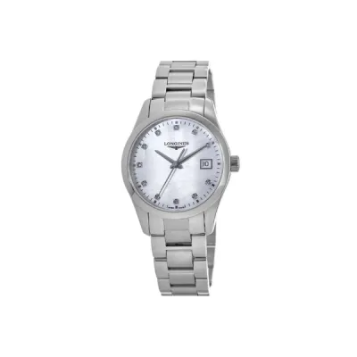 Longines Conquest Classic Mother Pearl Dial Steel Women's Watch L2.386.4.87.6 01