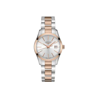 Longines Conquest Classic Silver Dial Two Toned Stainless Steel Women's Watch L2.386.3.72.7 01