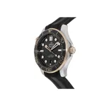 Omega Seamaster Diver 300M Sedna Gold Steel Rubber Strap Men's Watch 210.22.42.20.01.002