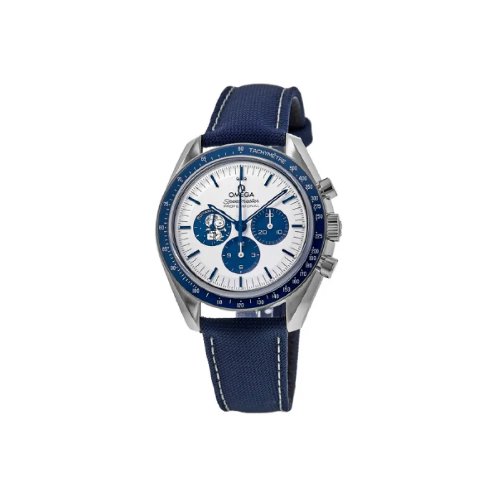 Omega Speedmaster 50th Silver Snoopy Award Blue Nylon Strap Men's Watch 310.32.42.50.02.001