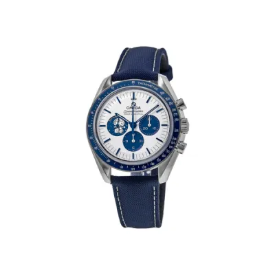 Omega Speedmaster 50th Silver Snoopy Award Blue Nylon Strap Men's Watch 310.32.42.50.02.001 01