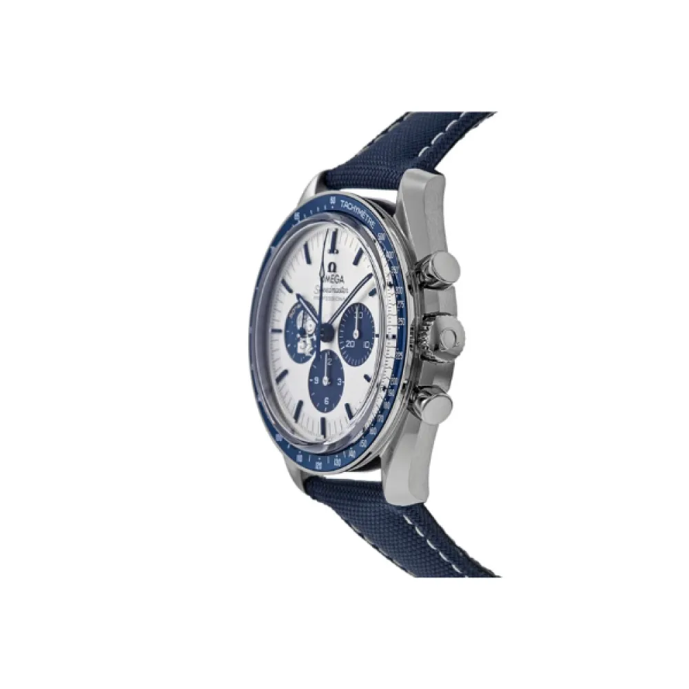 Omega Speedmaster 50th Silver Snoopy Award Blue Nylon Strap Men's Watch 310.32.42.50.02.001