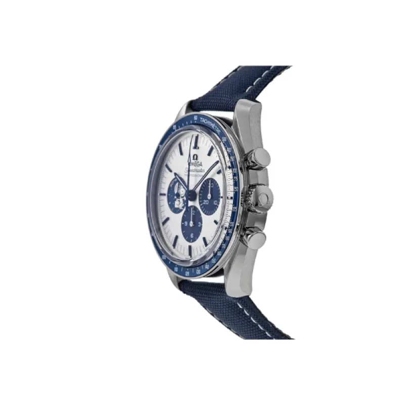 Omega Speedmaster 50th Silver Snoopy Award Blue Nylon Strap Men's Watch 310.32.42.50.02.001