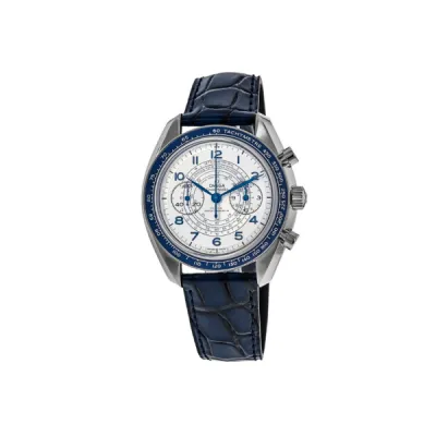 Omega Speedmaster Co-Axial 43 mm Silver Dial Leather Strap Men's Watch 329.33.43.51.02.001 01