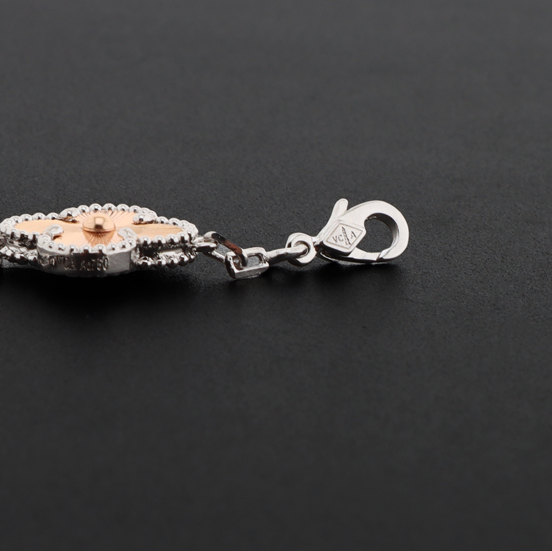 Van Cleef & Arpels Vintage Alhambra Bracelet 5 Motifs Rose Gold 220698280