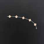 Van Cleef & Arpels Vintage Alhambra Bracelet 5 Motifs Rose Gold 220698280