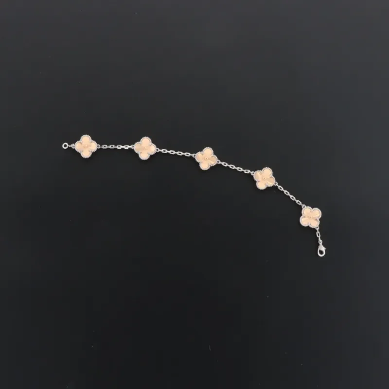 Van Cleef & Arpels Vintage Alhambra Bracelet 5 Motifs Rose Gold 220698280