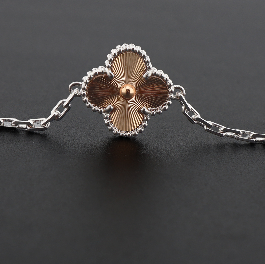 Van Cleef & Arpels Vintage Alhambra Bracelet 5 Motifs Rose Gold 220698280