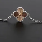 Van Cleef & Arpels Vintage Alhambra Bracelet 5 Motifs Rose Gold 220698280