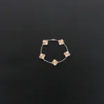 Van Cleef & Arpels Vintage Alhambra Bracelet 5 Motifs Rose Gold 220698280