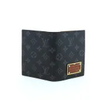 Louis Vuitton Pocket Organizer Wallet Monogram Eclipse Gaston Label Savane Yellow 230698290