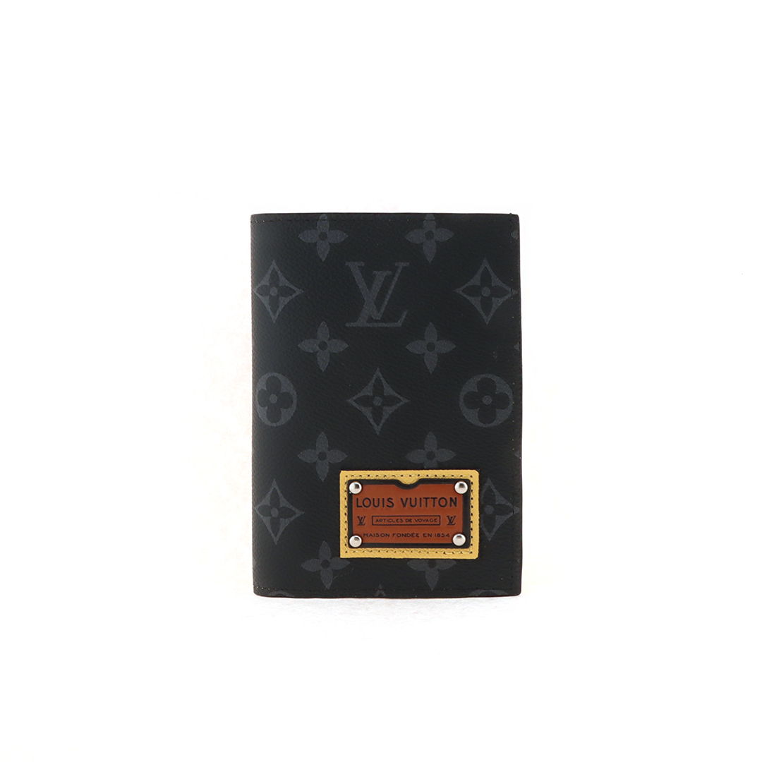 Louis Vuitton Pocket Organizer Wallet Monogram Eclipse Gaston Label Savane Yellow 230698290