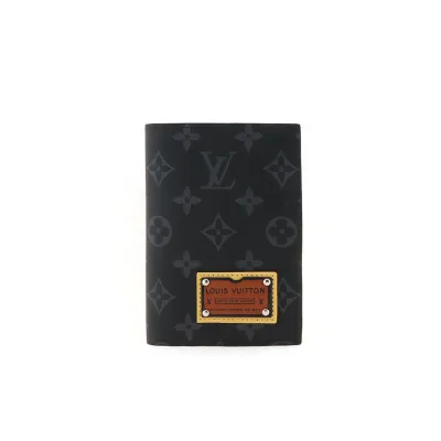Louis Vuitton Pocket Organizer Wallet Monogram Eclipse Gaston Label Savane Yellow 230698290 02
