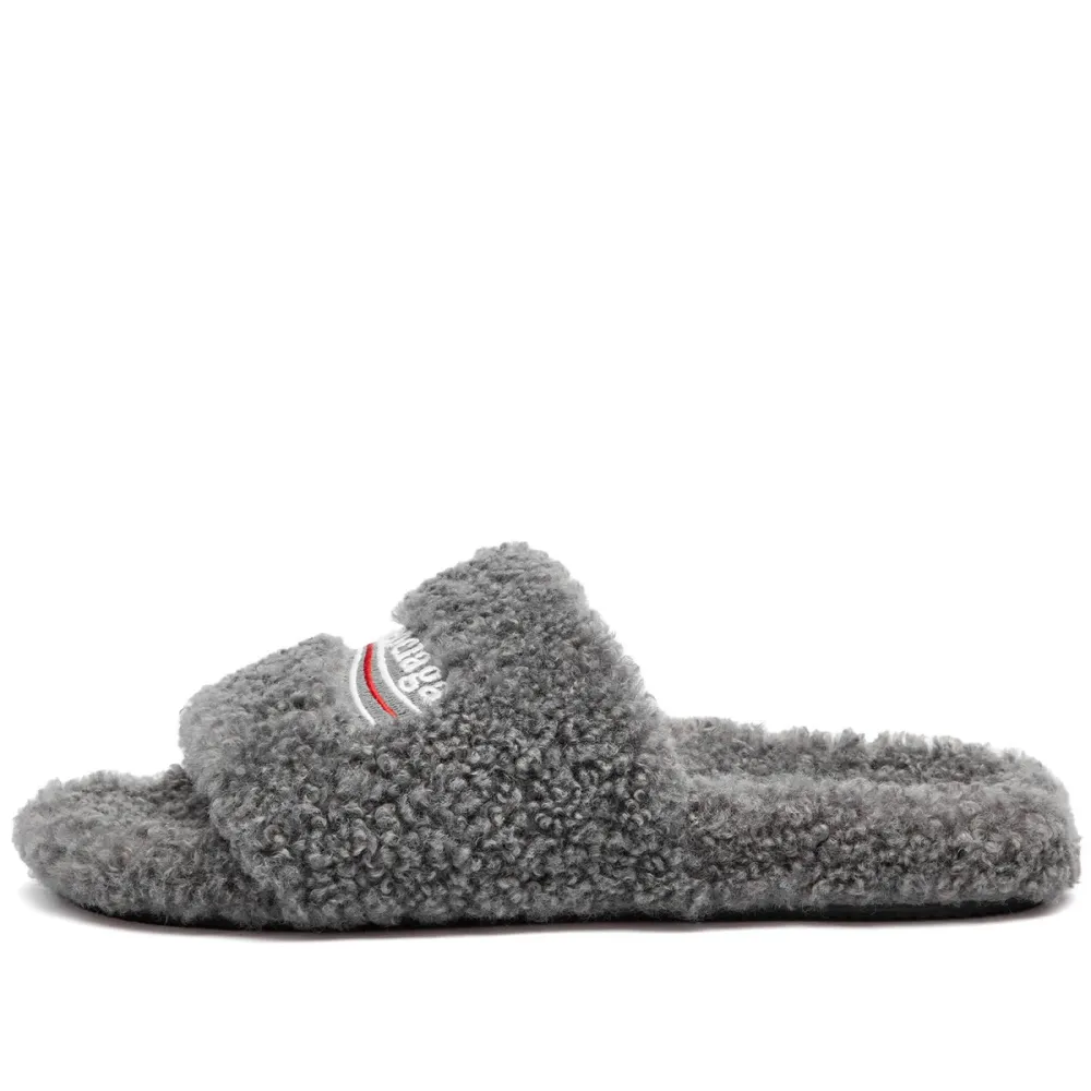 Balenciaga Furry Slide Grey （QC needs at least 5 days or more）