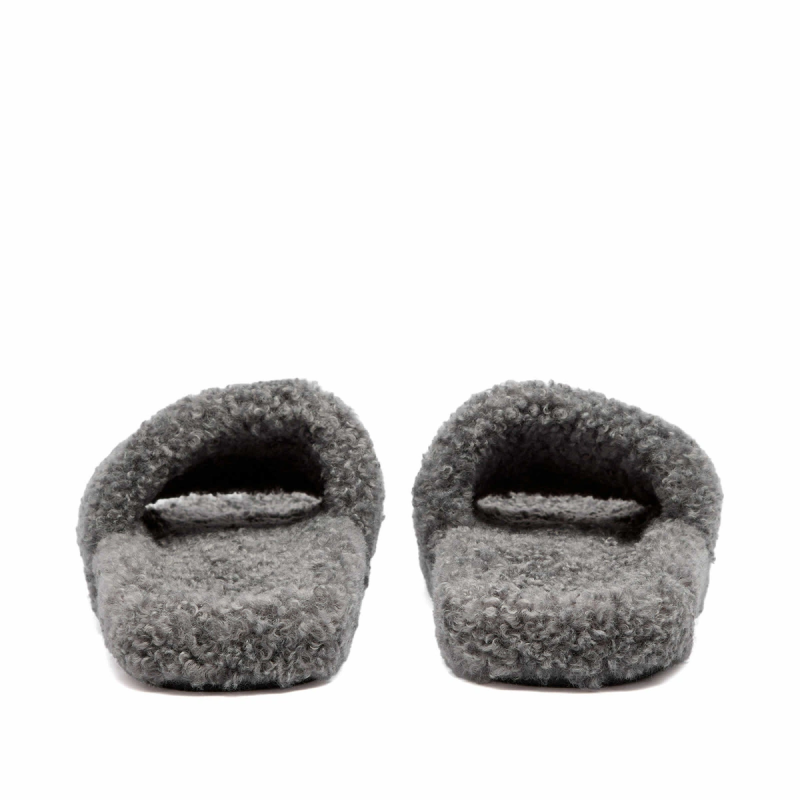 Balenciaga Furry Slide Grey （QC needs at least 5 days or more）