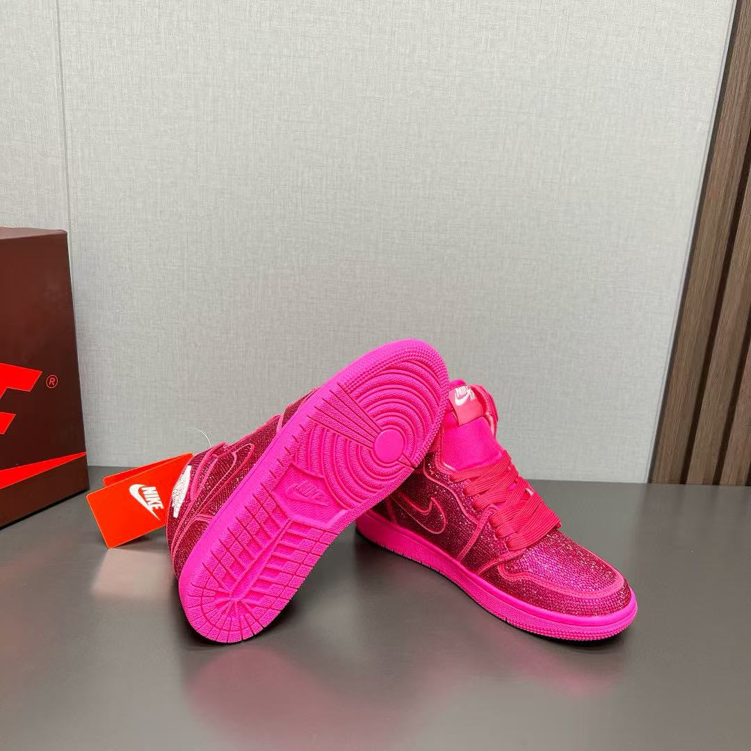 PK God Batch Air Jordan 1 Pink Jordan 1 With Sequins Custom PB250305