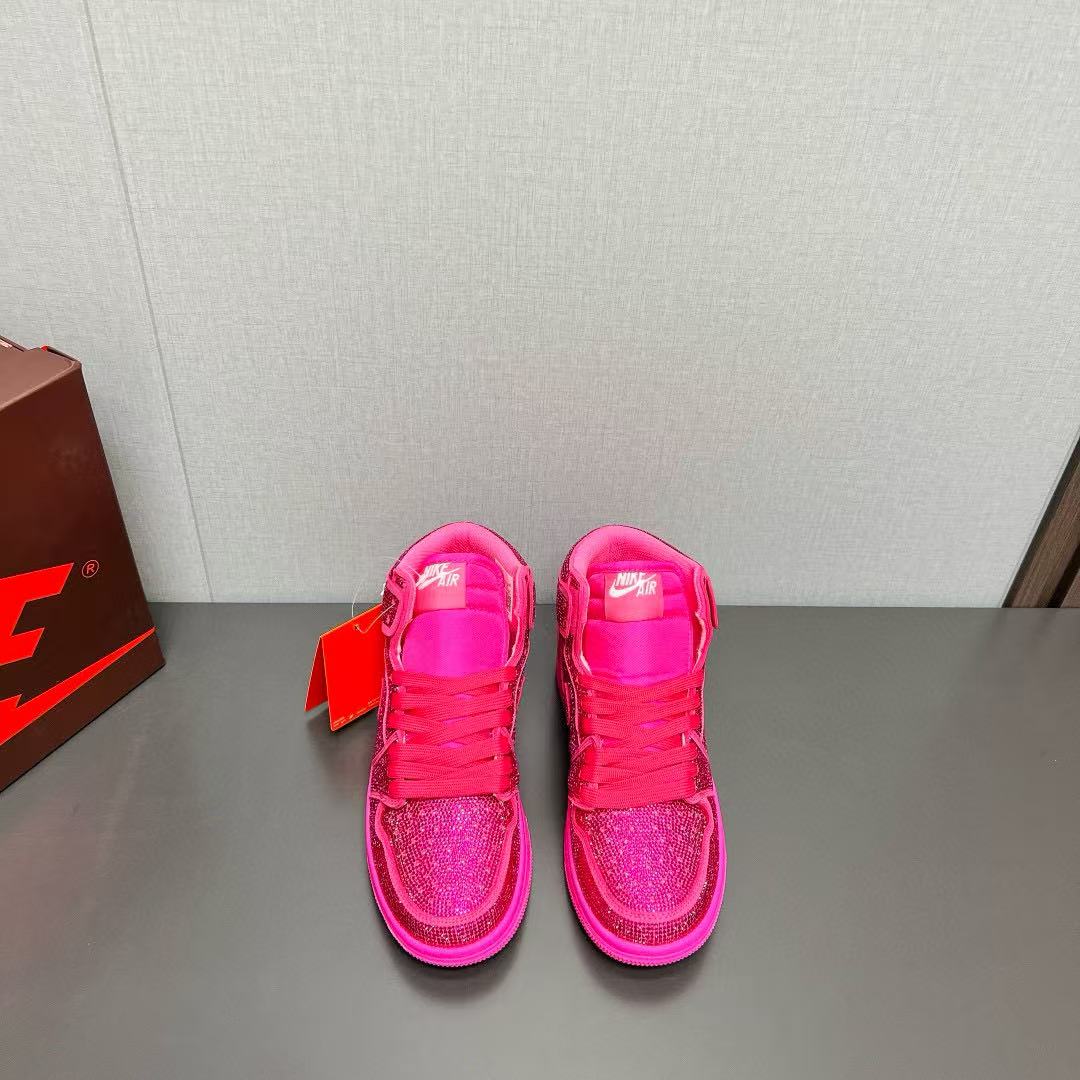 PK God Batch Air Jordan 1 Pink Jordan 1 With Sequins Custom PB250305