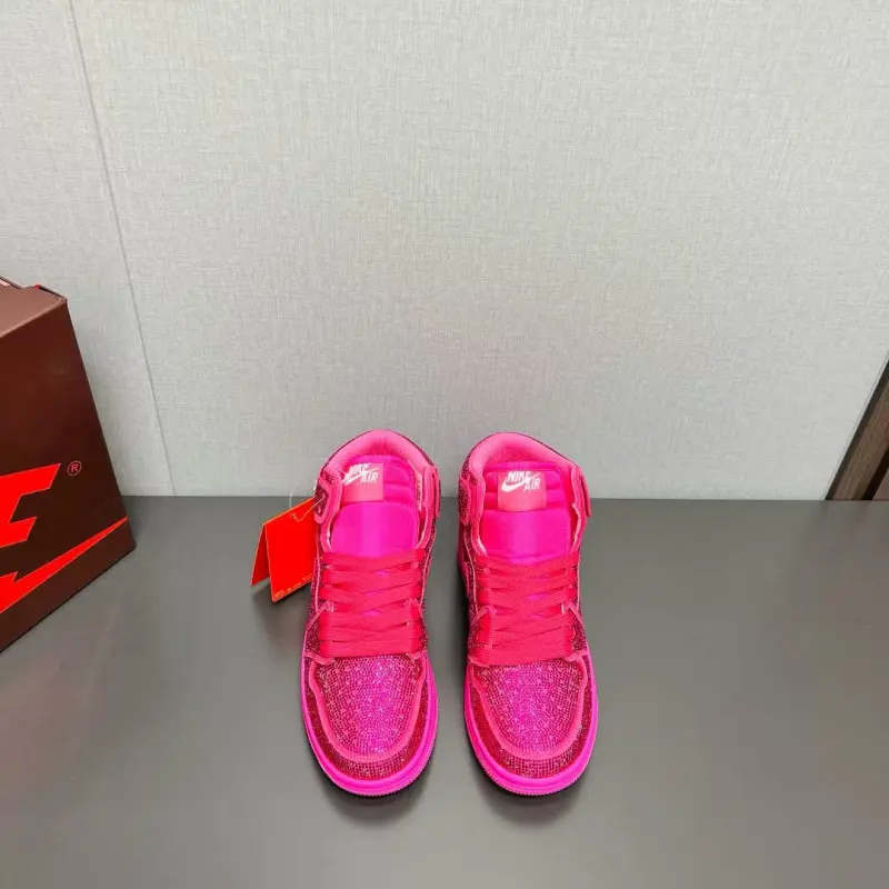 PK God Batch Air Jordan 1 Pink Jordan 1 With Sequins Custom PB250305