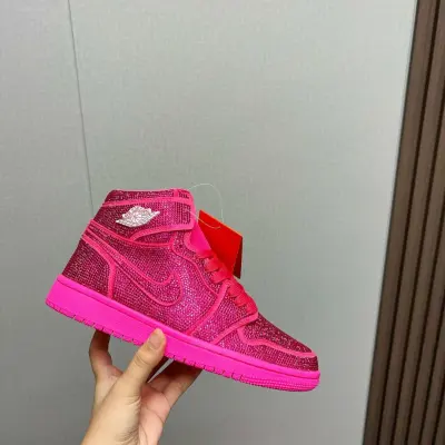 PK God Batch Air Jordan 1 Pink Jordan 1 With Sequins Custom PB250305 01