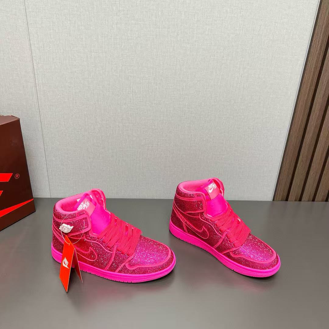 PK God Batch Air Jordan 1 Pink Jordan 1 With Sequins Custom PB250305