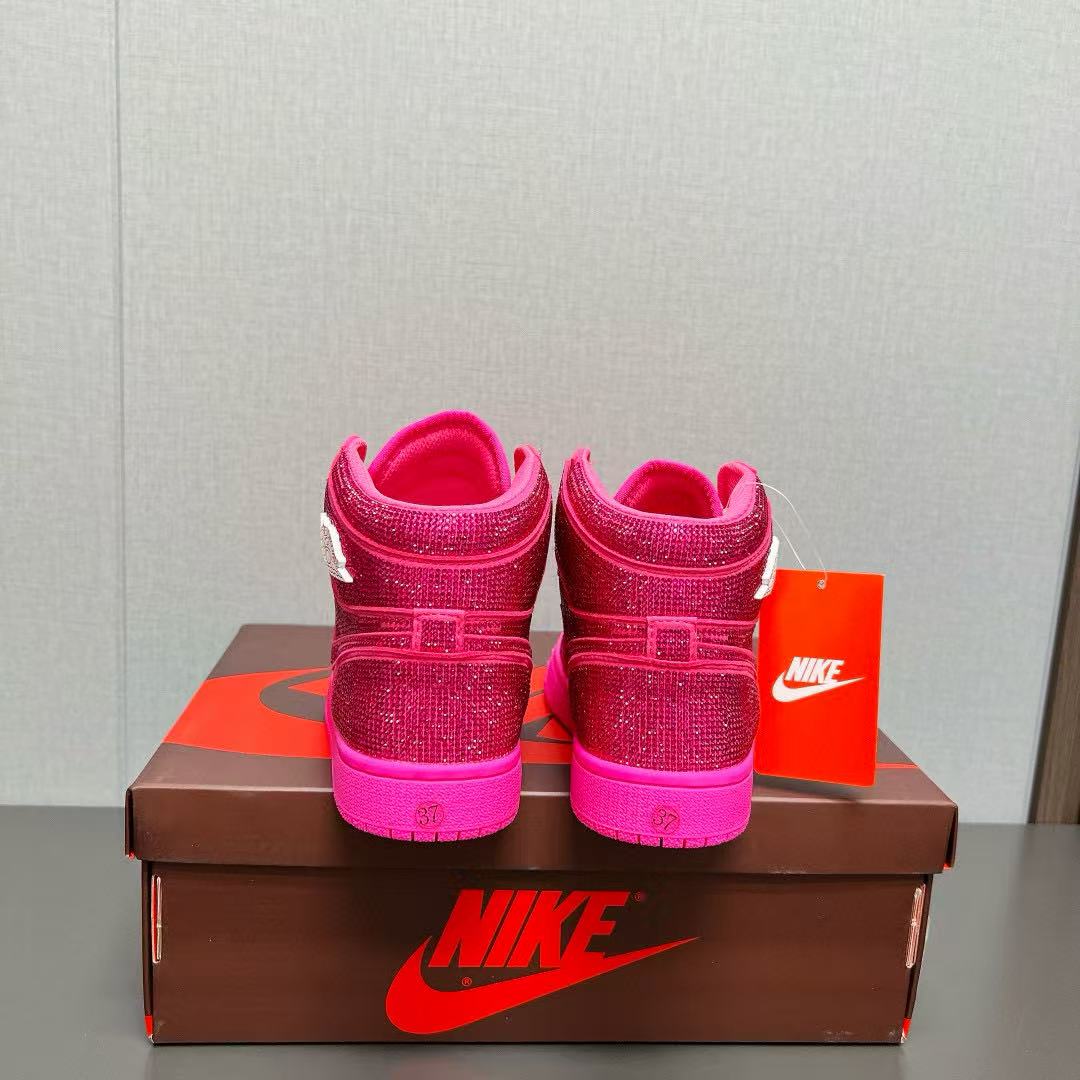 PK God Batch Air Jordan 1 Pink Jordan 1 With Sequins Custom PB250305