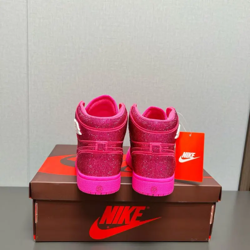 PK God Batch Air Jordan 1 Pink Jordan 1 With Sequins Custom PB250305