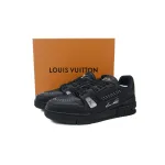Louis Vuitton LV Trainer Sneaker Black Rivets 1ADDCJ