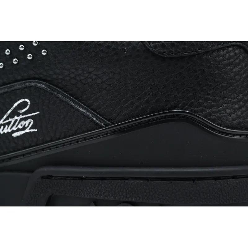 Louis Vuitton LV Trainer Sneaker Black Rivets 1ADDCJ