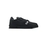 Louis Vuitton LV Trainer Sneaker Black Rivets 1ADDCJ