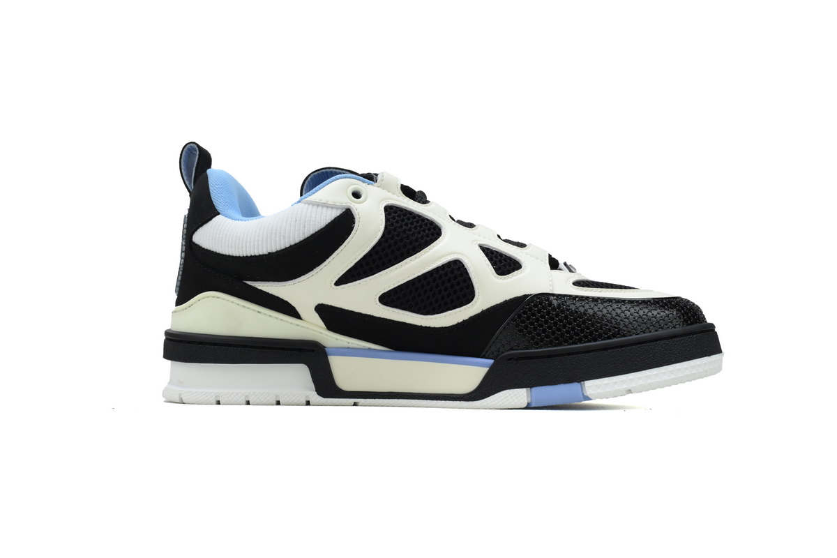 Louis Vuitton Skate Sneaker Black White Light Blue