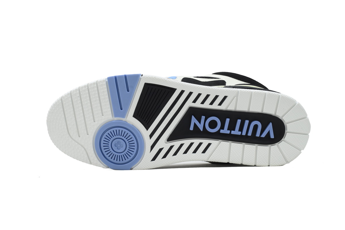 Louis Vuitton Skate Sneaker Black White Light Blue