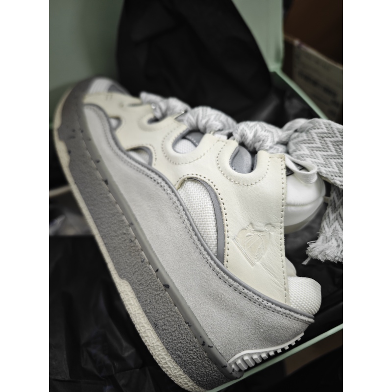 Lanvin Curb Sneaker White Grey Pale FW SKDK02 DOTS P23