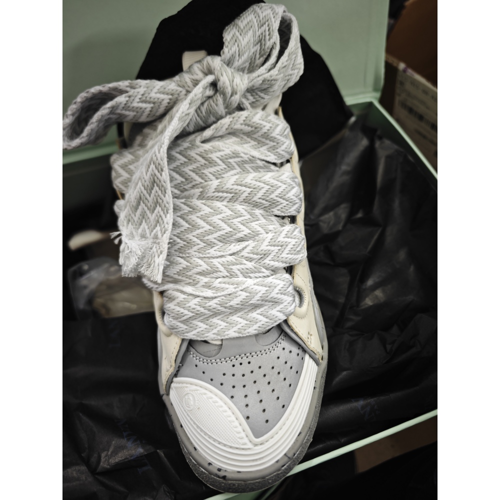 Lanvin Curb Sneaker White Grey Pale FW SKDK02 DOTS P23
