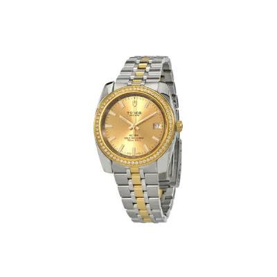 Tudor Classic Automatic Diamond Champagne Dial Unisex Watch M21023-0011 01