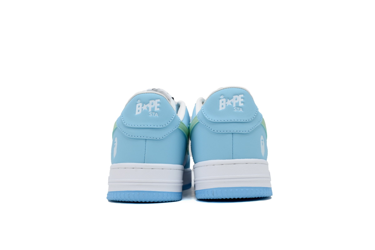 A Bathing Ape Bape Sta Blue-green leather 1H70-191-005