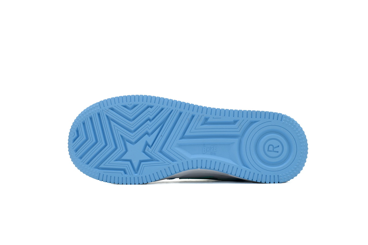 A Bathing Ape Bape Sta Blue-green leather 1H70-191-005