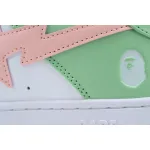 A Bathing Ape Bape Sta Green and pink leather 1H70-191-055
