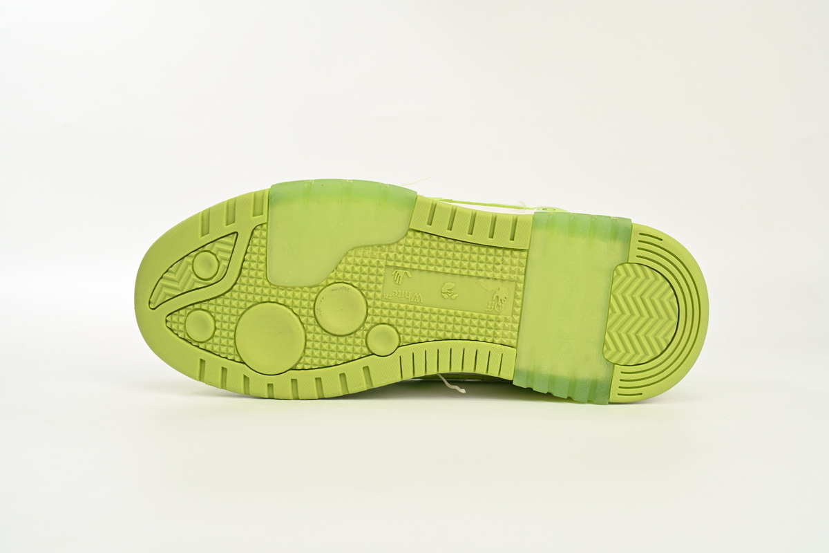 PK God Batch OFF-WHITE Out Of Office OOO Low Tops Green And White Limit OMIA189S 23LEA111 1111