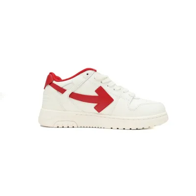 PK God Batch OFF-WHITE Out Of Office OOO Low Tops White Red OMIA189G 23LEA007 0125 02