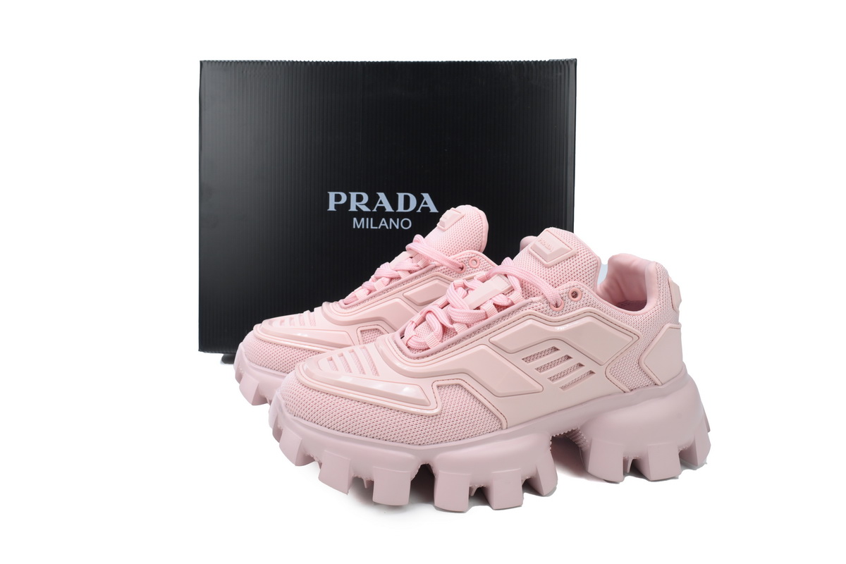 Prada Cloudbust Thunder Technical Fabric Sneakers Pink