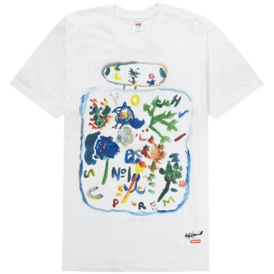 Supreme Yohji Yamamoto Paint Tee White 01