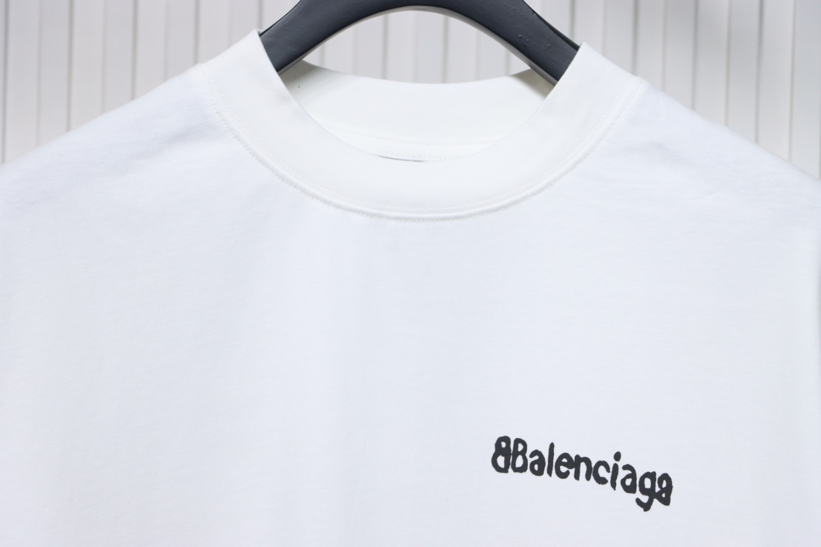 Balenciaga 24SS Graffiti Small Letters Printed T-shirt White