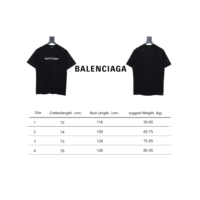 Balenciaga 24ss R Logo Printed T-shirt Black