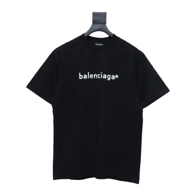 Balenciaga 24ss R Logo Printed T-shirt Black 01